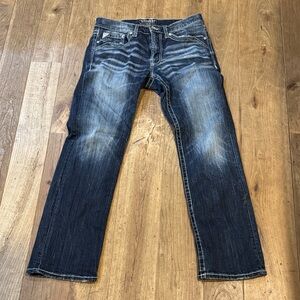 Buckle Salvage Dark Blue Boot Cut Jeans